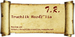 Truchlik Rozália névjegykártya